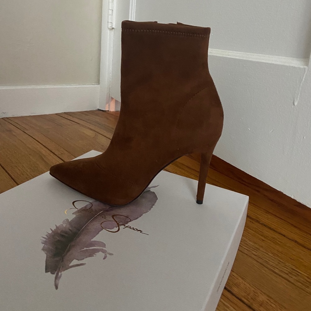 Jessica Simpson vegan suede brown boot